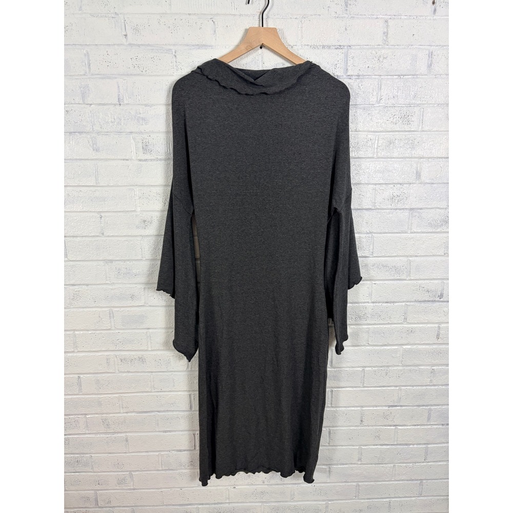 Angelrox Hourglass Dress Womens One Size Gray Cowl Neck Bell Sleeve Stretch USA - Picture 2 of 12